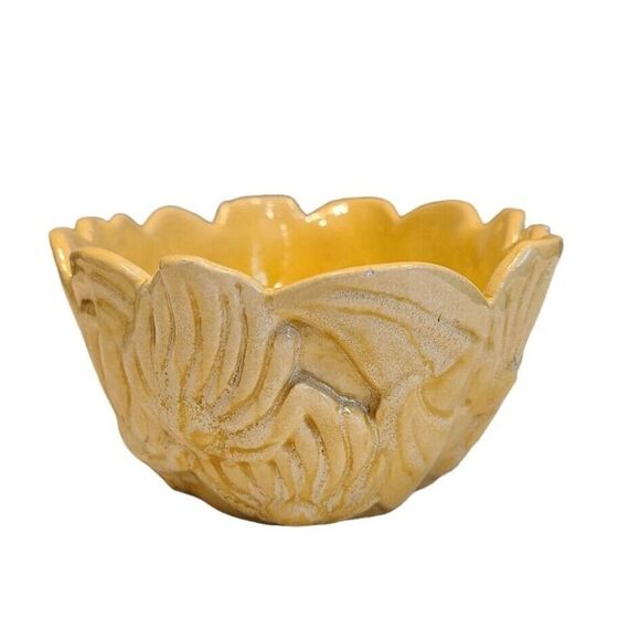 Royal Haeger Oval Fruit Bowl Yellow Center Piece Planter 11½" Floral Design MCM - Picture 3 of 15